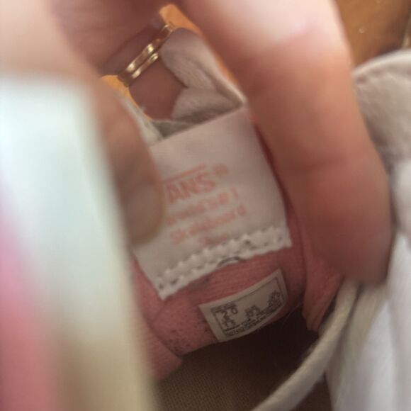 Vans Old Skool Back Hi Top Size 2 Pink Dog Unicorns Canvas Sneakers Kids - Picture 6 of 6